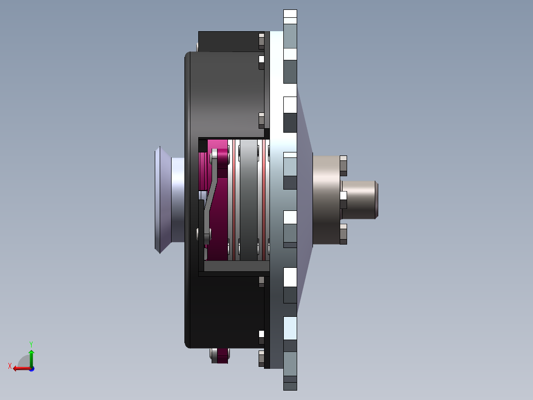 车用离合器设计(SW)后视图