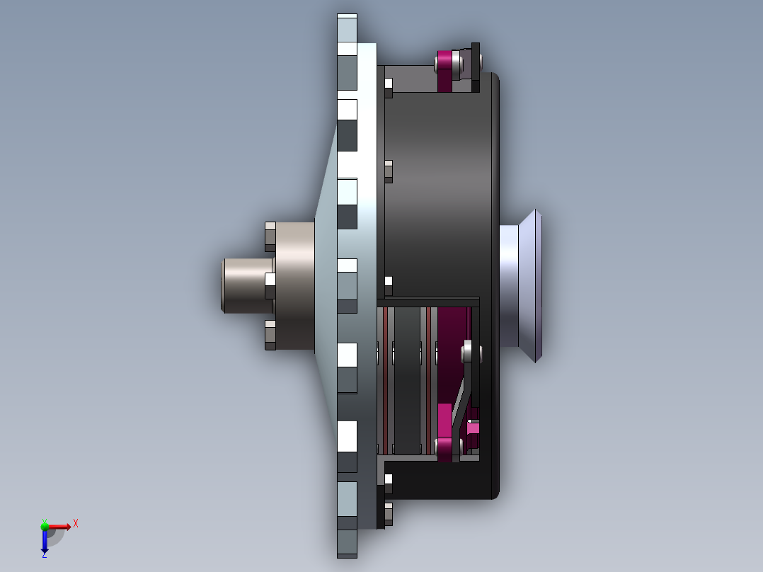 车用离合器设计(SW)俯视图