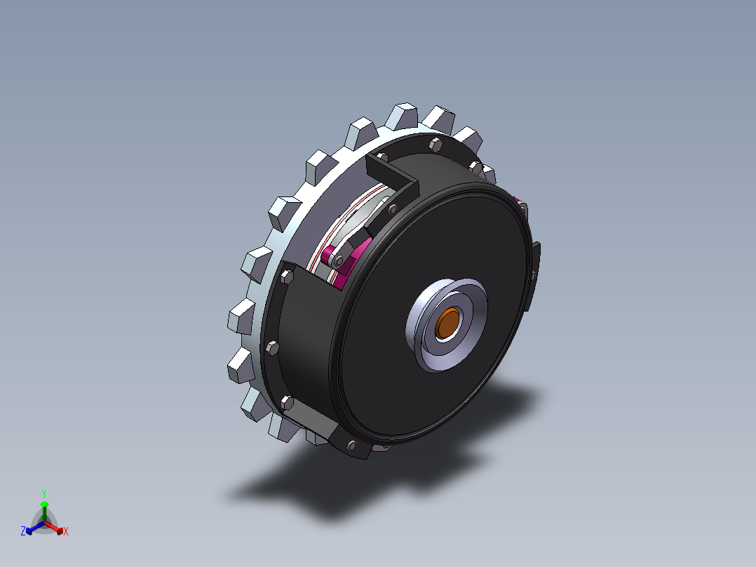 车用离合器设计(SW)正等轴测图