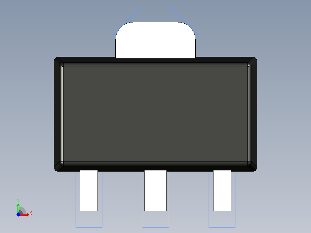 分立半导体元件封装-TO-243AA前视图