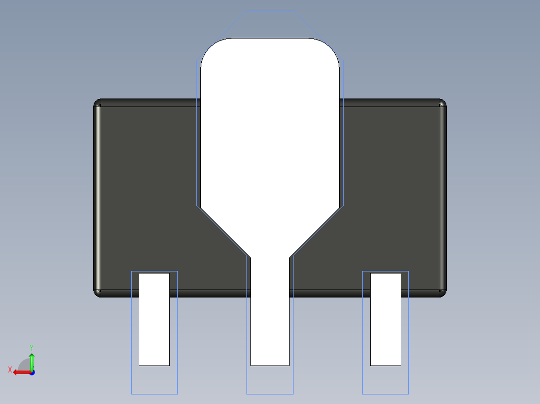 分立半导体元件封装-TO-243AA后视图