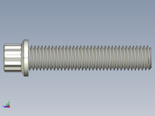 1_4in-28法兰头螺钉-1-4in-28 1.25long 12-point screws.IGS右视缩略图