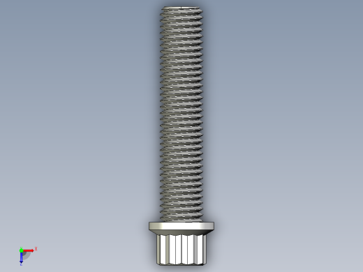 1_4in-28法兰头螺钉-1-4in-28 1.25long 12-point screws.IGS俯视缩略图