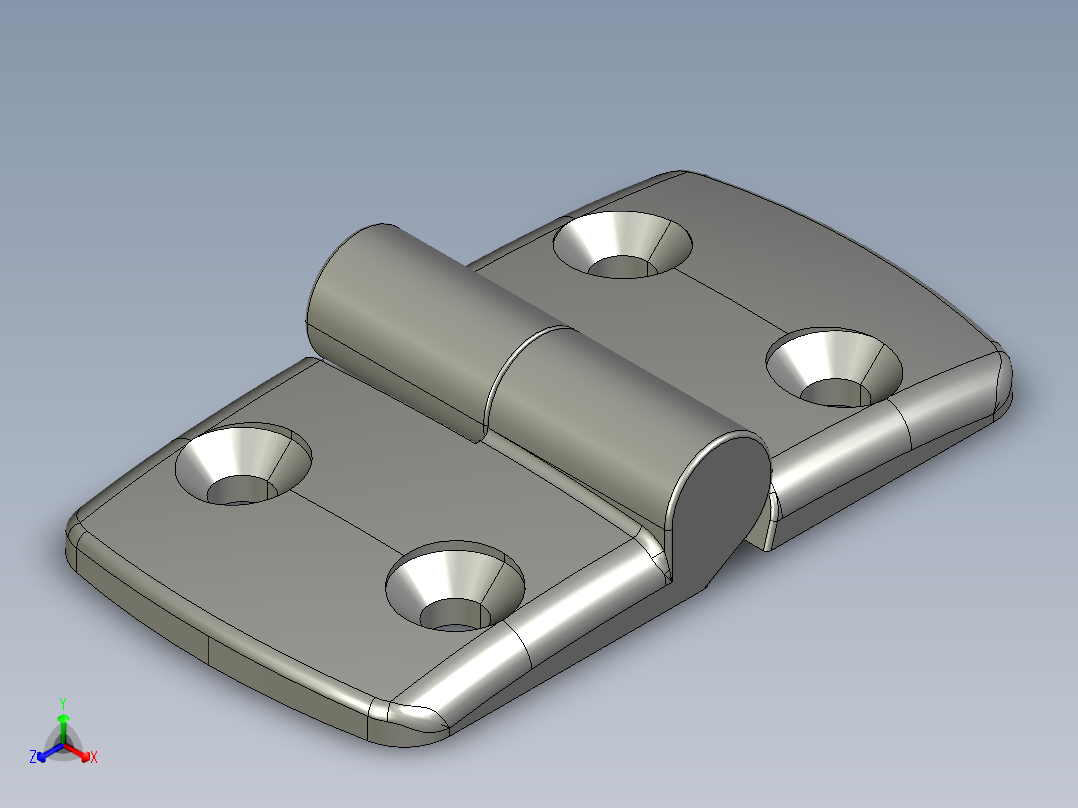 型材-KJN 45-45 DETACHABLE COMBI HINGE LEFT 095K4545L00正等轴测图