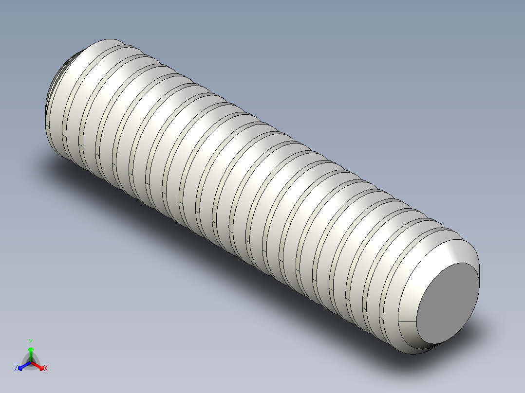 DIN 913-ISO 4026 固定螺钉-M2.5 L=10.STEP正等轴测图