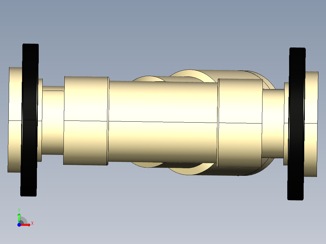 3VROM 固定法兰止回阀，钻ENISO DIN PN10 16前视图