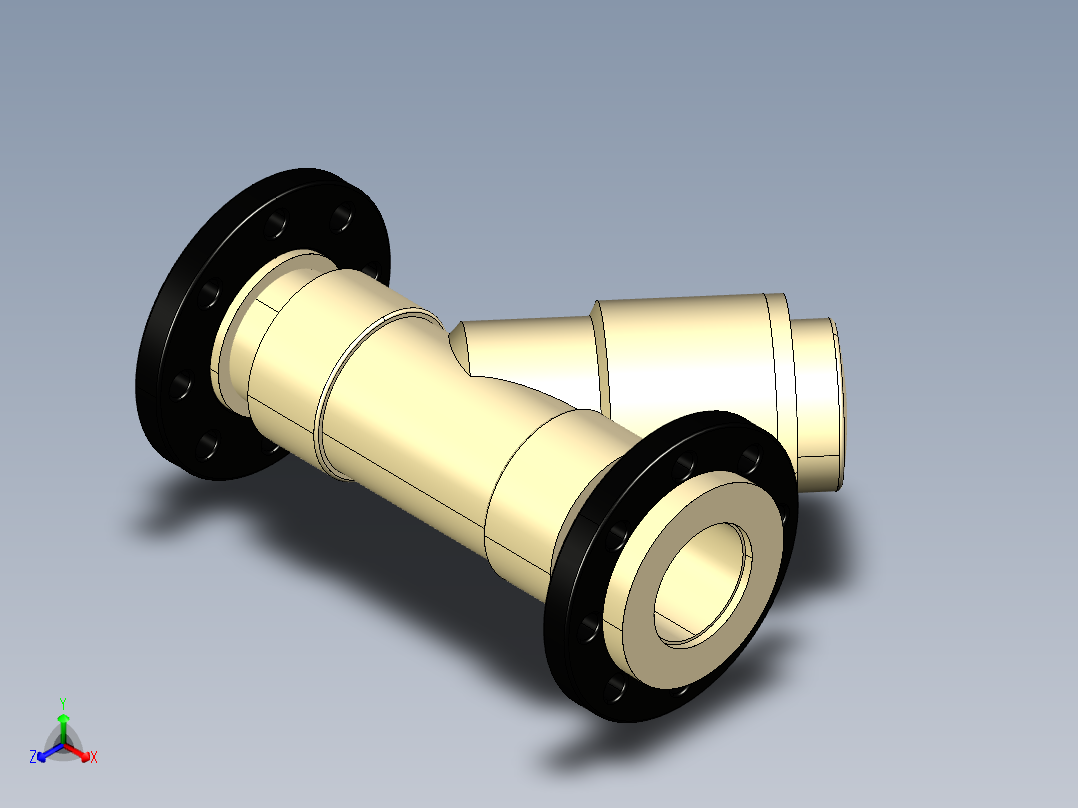 3VROM 固定法兰止回阀，钻ENISO DIN PN10 16正等轴测图