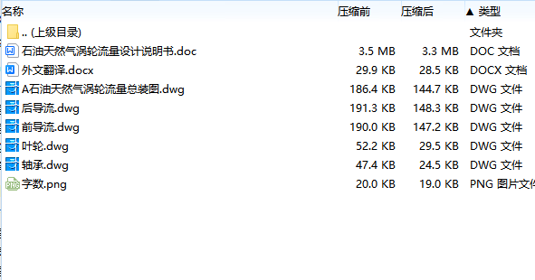 石油天然气涡轮流量设计含5张CAD图