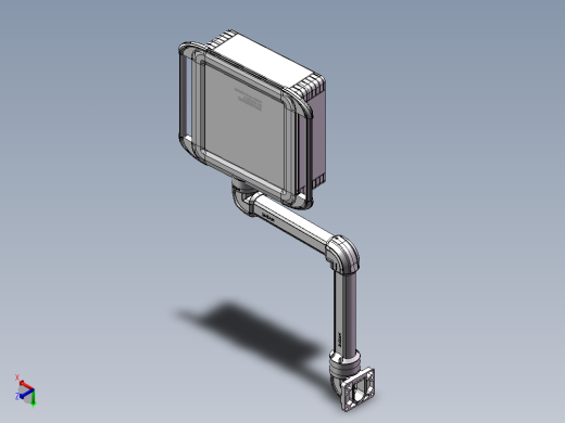 向上垂直墙座+转角+90度箱体连接器+控制箱正等轴测缩略图