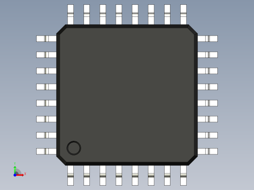 元器件3D封装LQFP32_FPT-32P-M2177前视缩略图