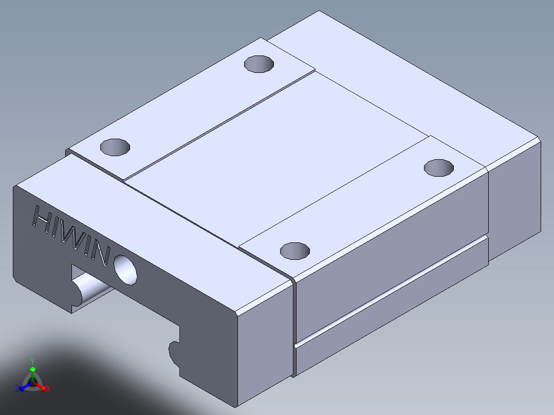 上银直线滑轨-MGN15C 滑块主视图