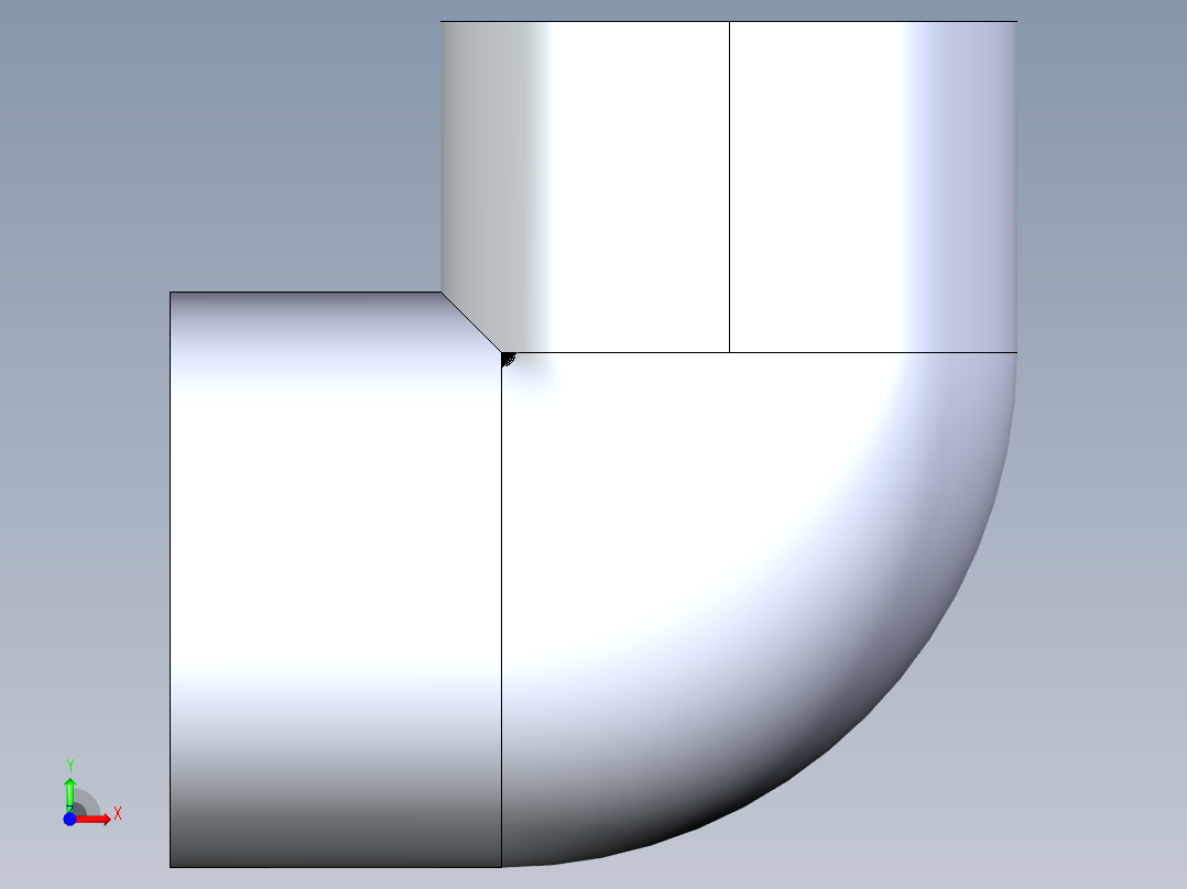聚氯乙烯配件05-Sch80_90Elbow_SxS_806-020 _2in前视图