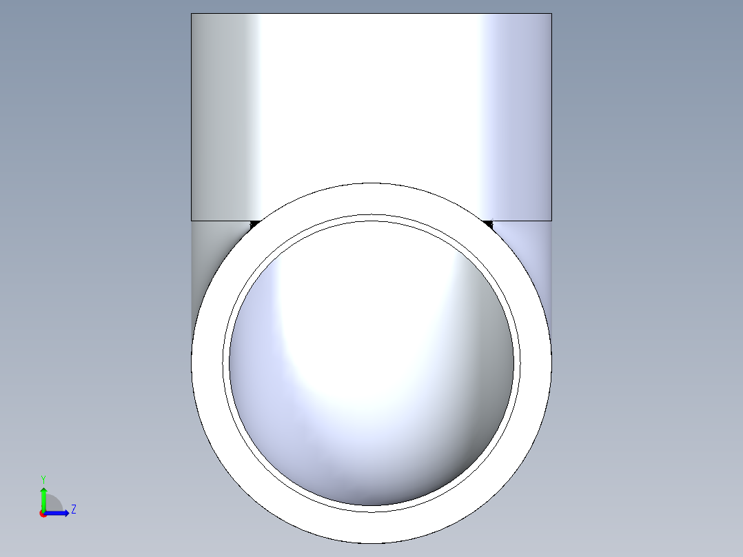 聚氯乙烯配件05-Sch80_90Elbow_SxS_806-020 _2in左视图