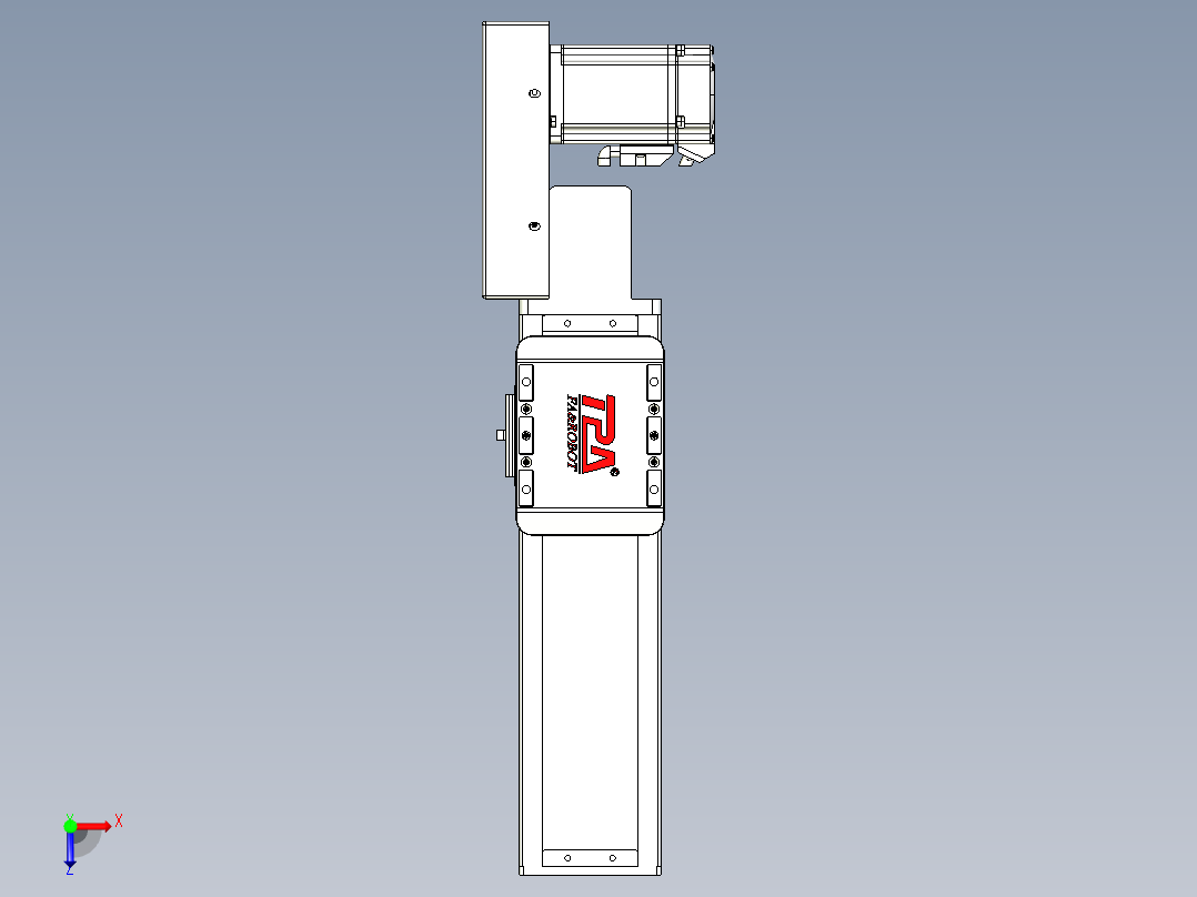 同步带全封闭直线模组TPA-HCB-85D-90-L150-MR-Y-P20-N3俯视图