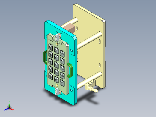 G2-B-CNC1笔记本CNC工装夹具三维模型主视缩略图