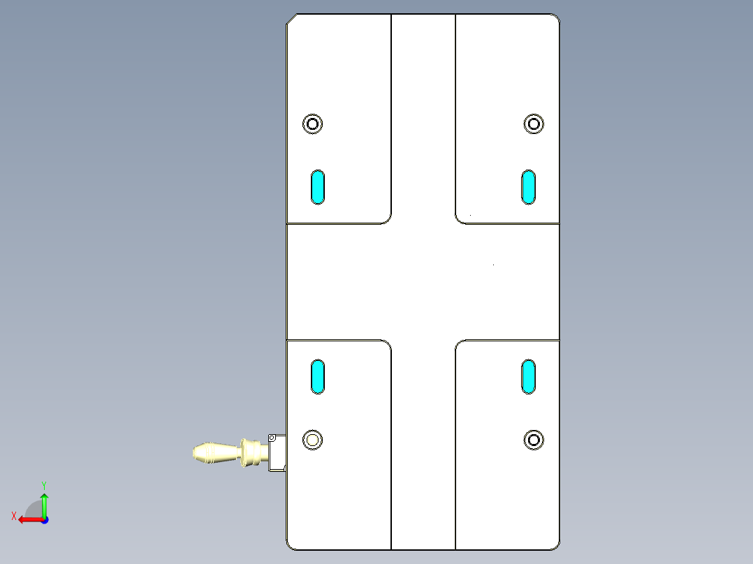 G2-B-CNC1笔记本CNC工装夹具三维模型后视图