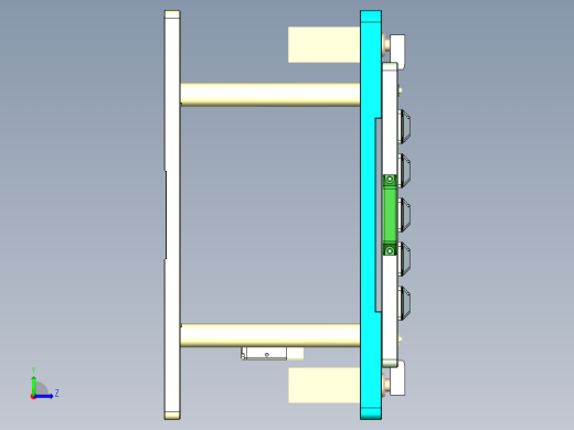 G2-B-CNC1笔记本CNC工装夹具三维模型左视缩略图