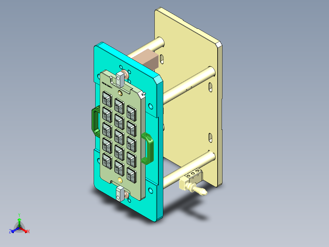 G2-B-CNC1笔记本CNC工装夹具三维模型正等轴测图
