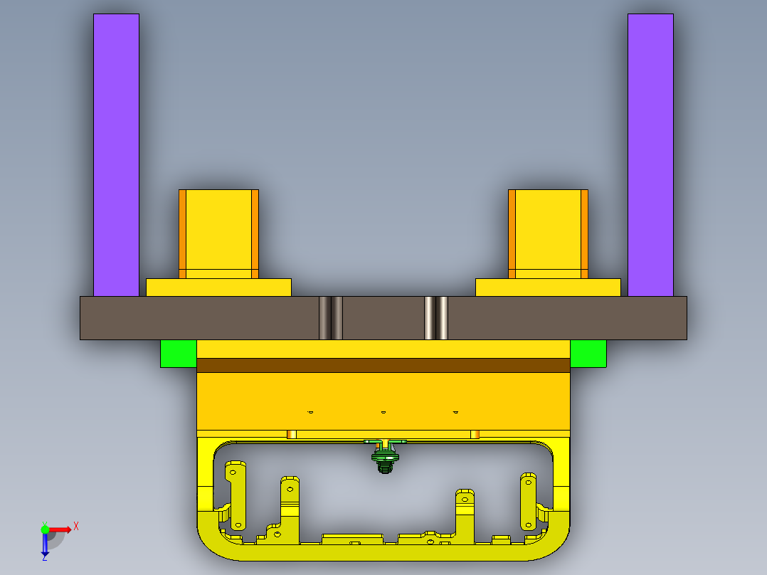 DIDK-CNC3笔记本CNC工装夹具三维模型俯视图
