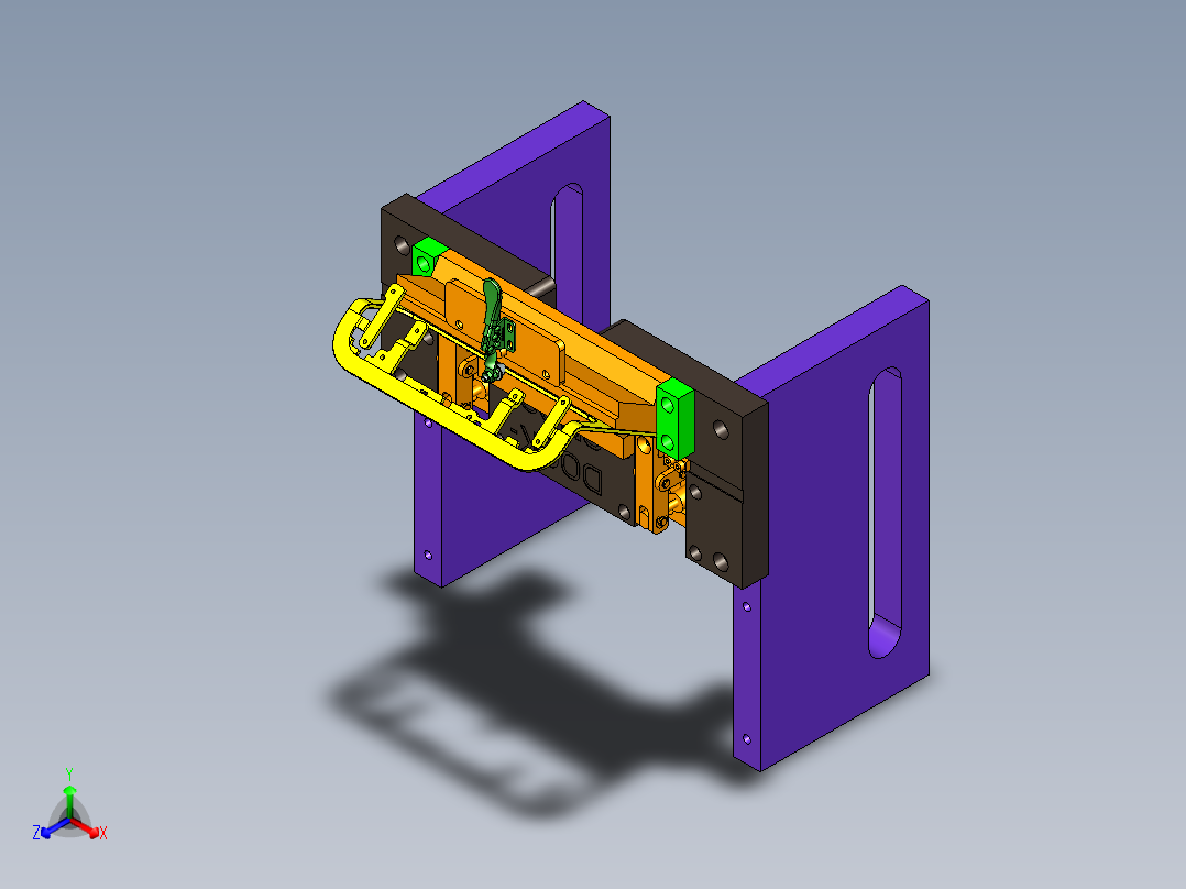 DIDK-CNC3笔记本CNC工装夹具三维模型正等轴测图