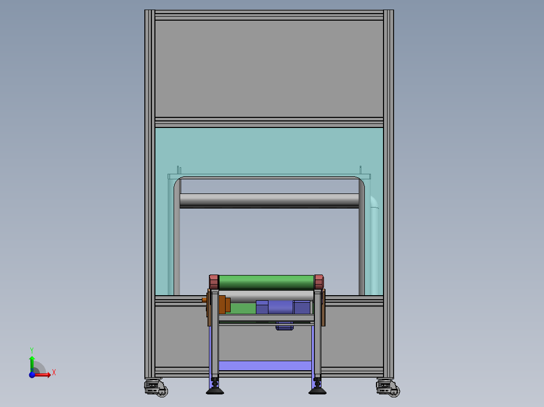 玉石激光打码流水线sw18前视图