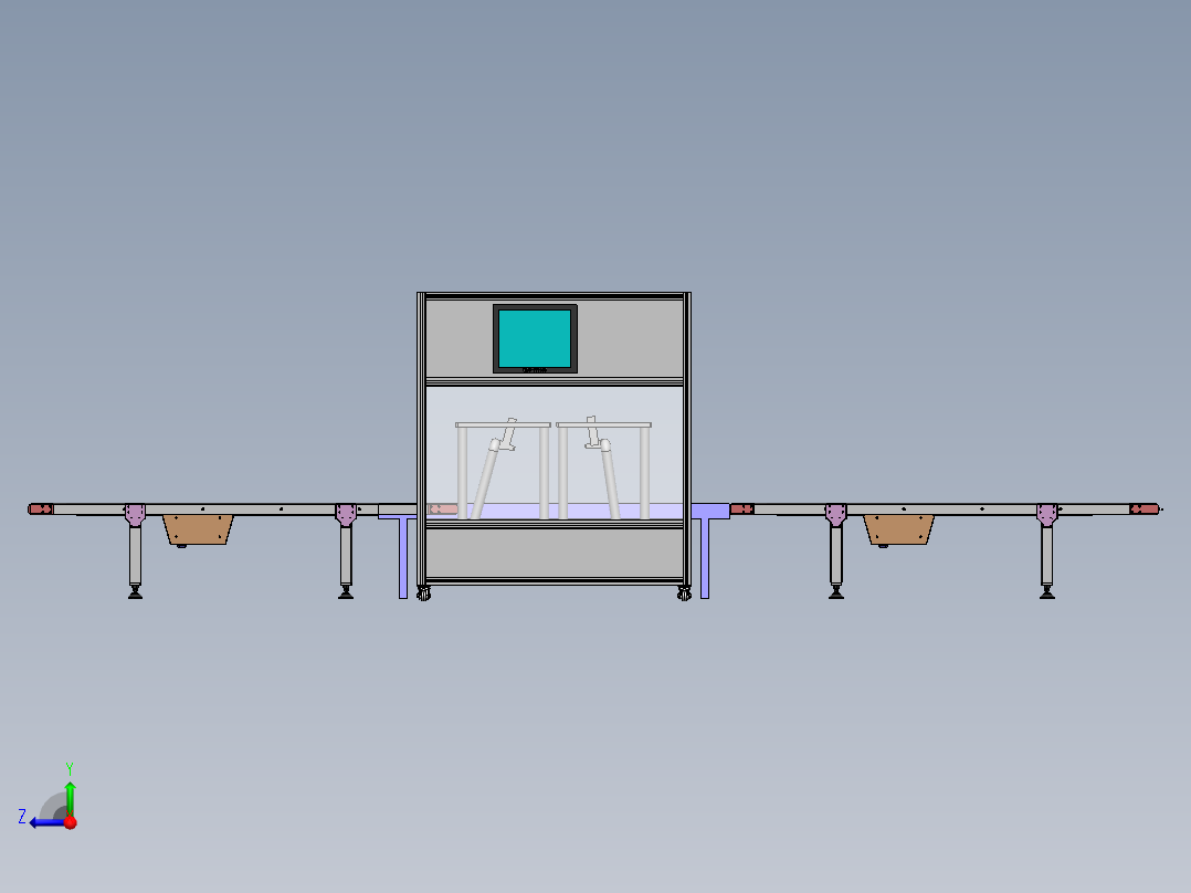 玉石激光打码流水线sw18右视图