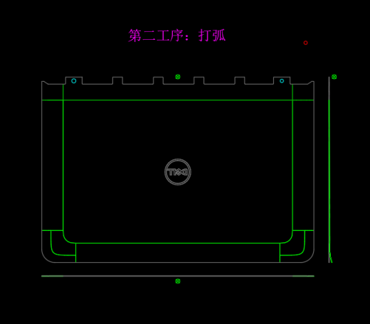 液晶屏幕铝制外壳打弧度冲压模具设计图纸缩略图