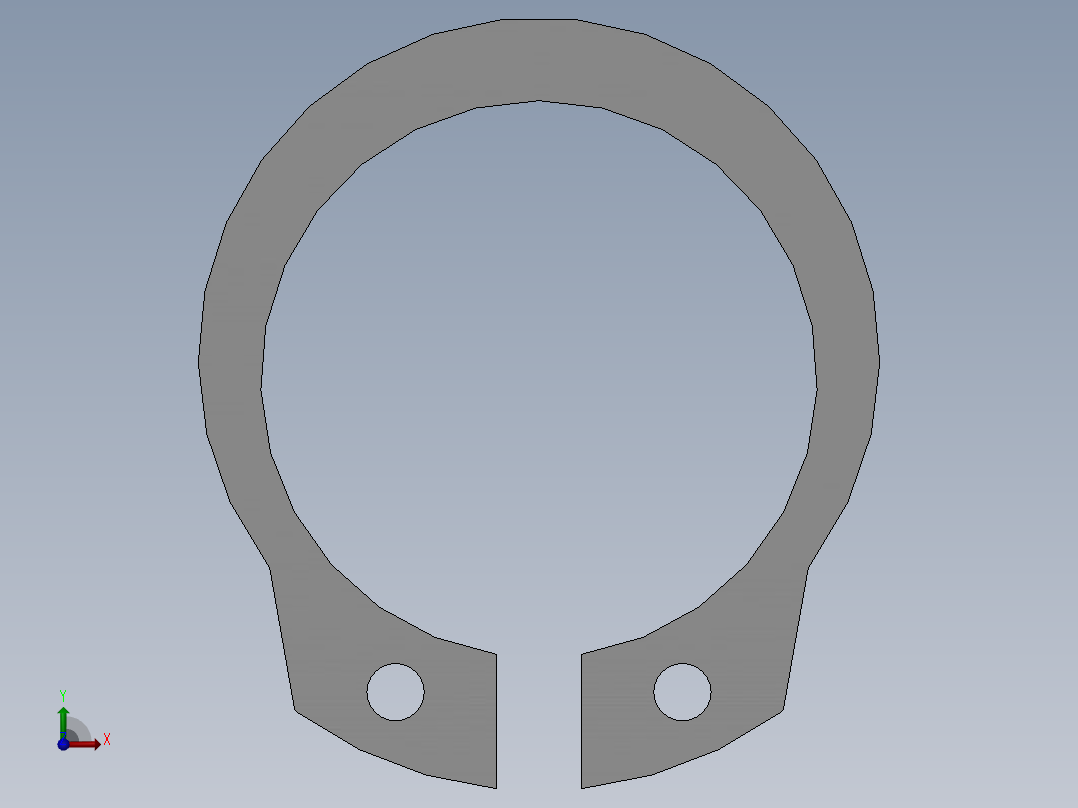 GB894．1-86 轴用弹性挡圈A型18前视图