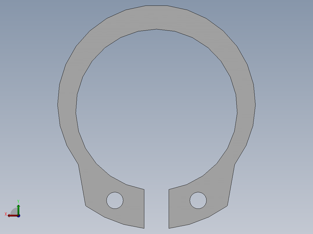 GB894．1-86 轴用弹性挡圈A型18后视图