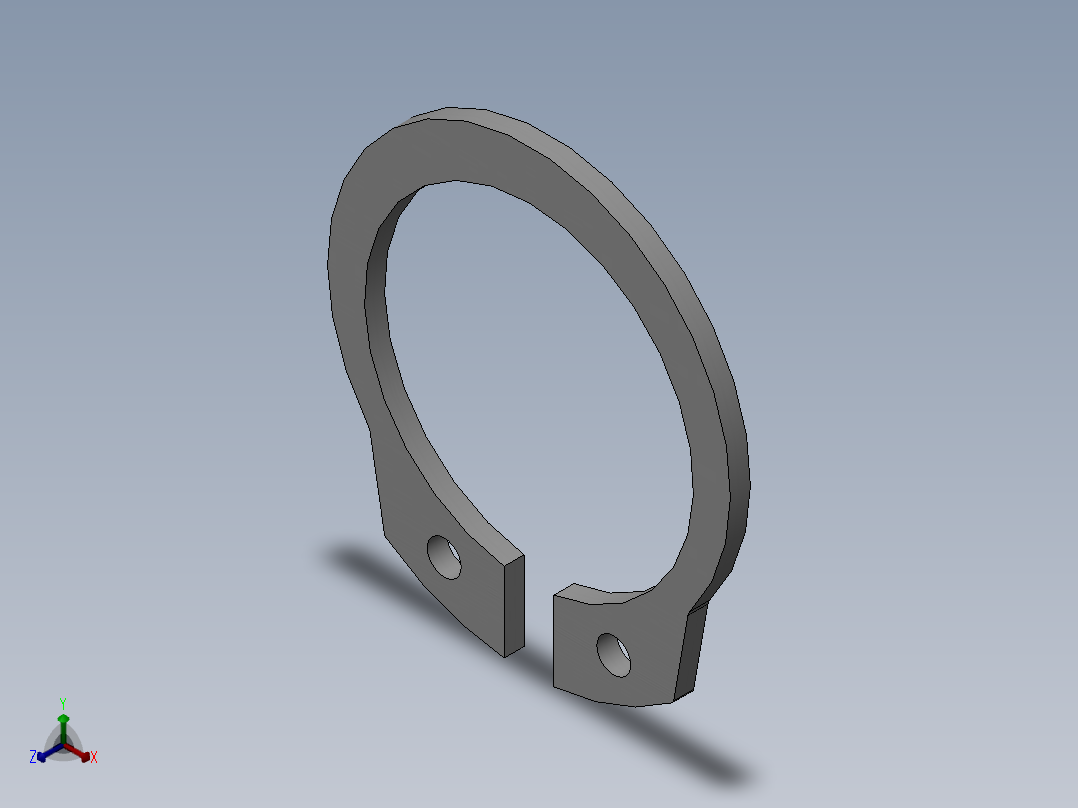 GB894．1-86 轴用弹性挡圈A型18正等轴测图