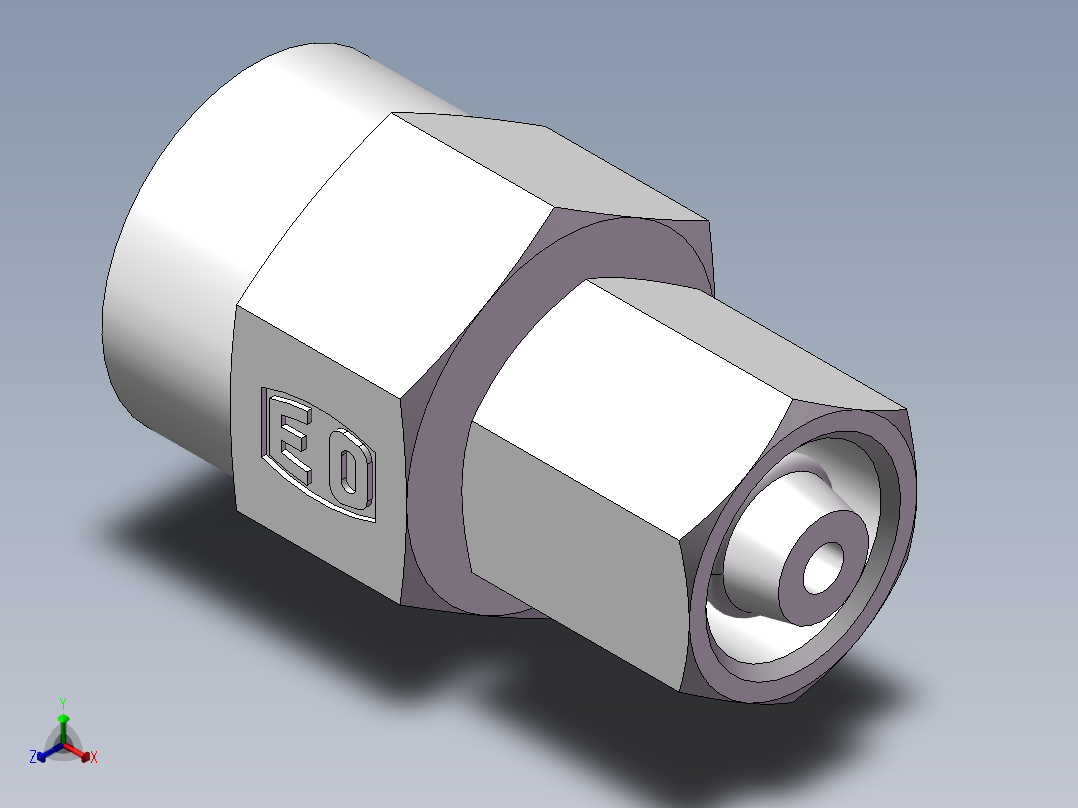 压力表接头-带螺母、7BC-04-12GDK+S主视图