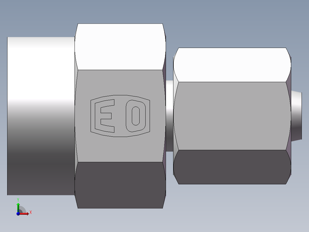 压力表接头-带螺母、7BC-04-12GDK+S前视图