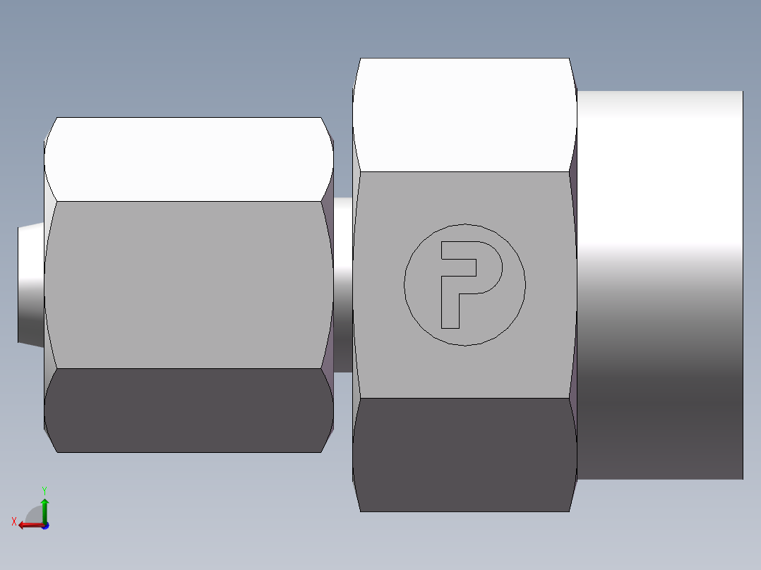 压力表接头-带螺母、7BC-04-12GDK+S后视图