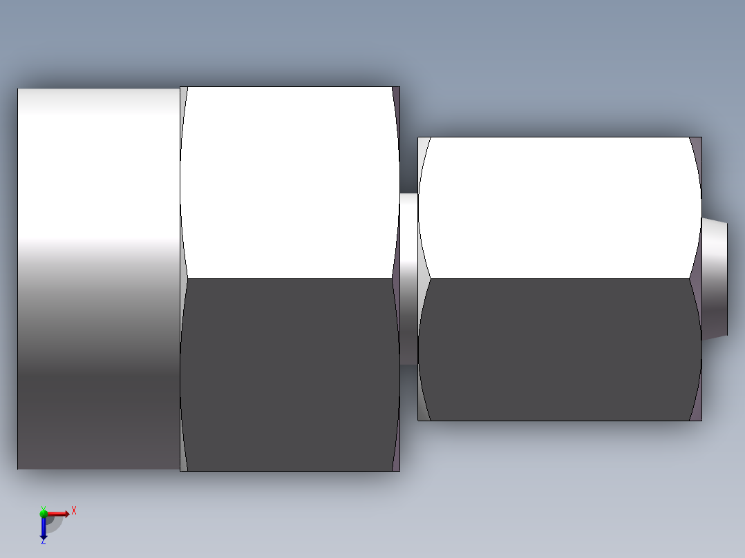 压力表接头-带螺母、7BC-04-12GDK+S俯视图