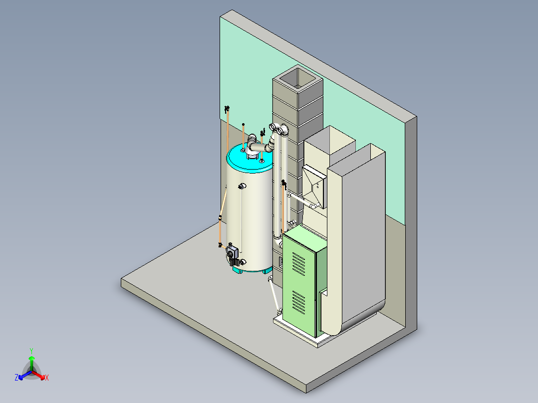 B2003898-炉子 - 水加热器布局