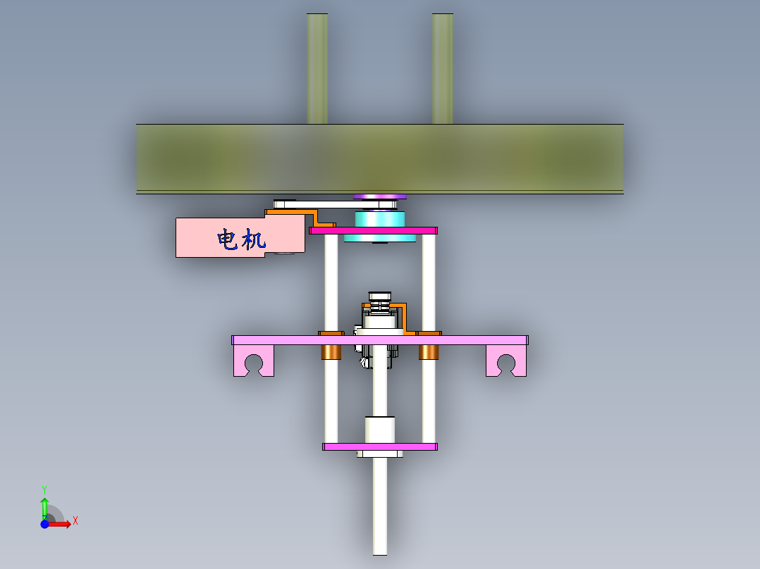 可升降转盘结构设计前视图