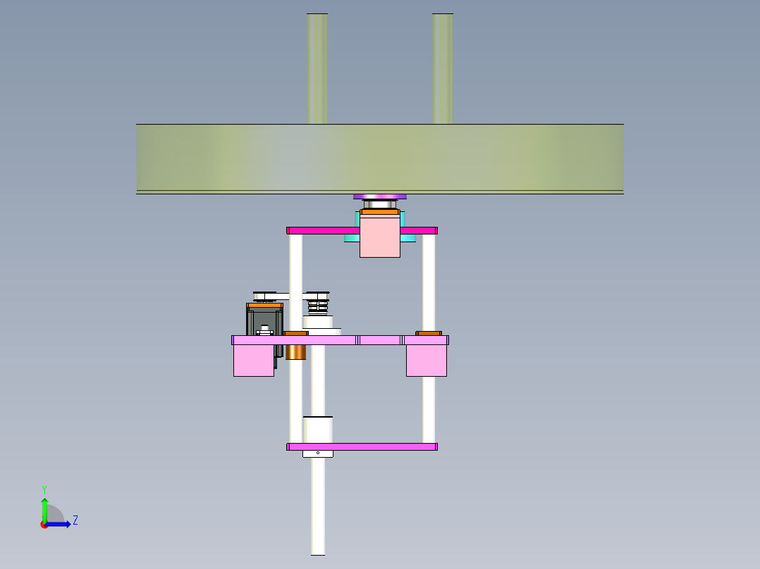 可升降转盘结构设计左视图