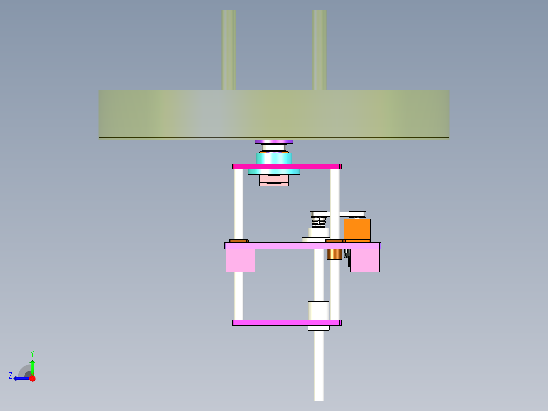 可升降转盘结构设计右视图
