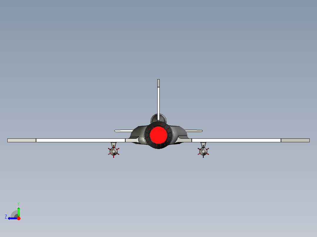 B2004197-新型战斗机右视图