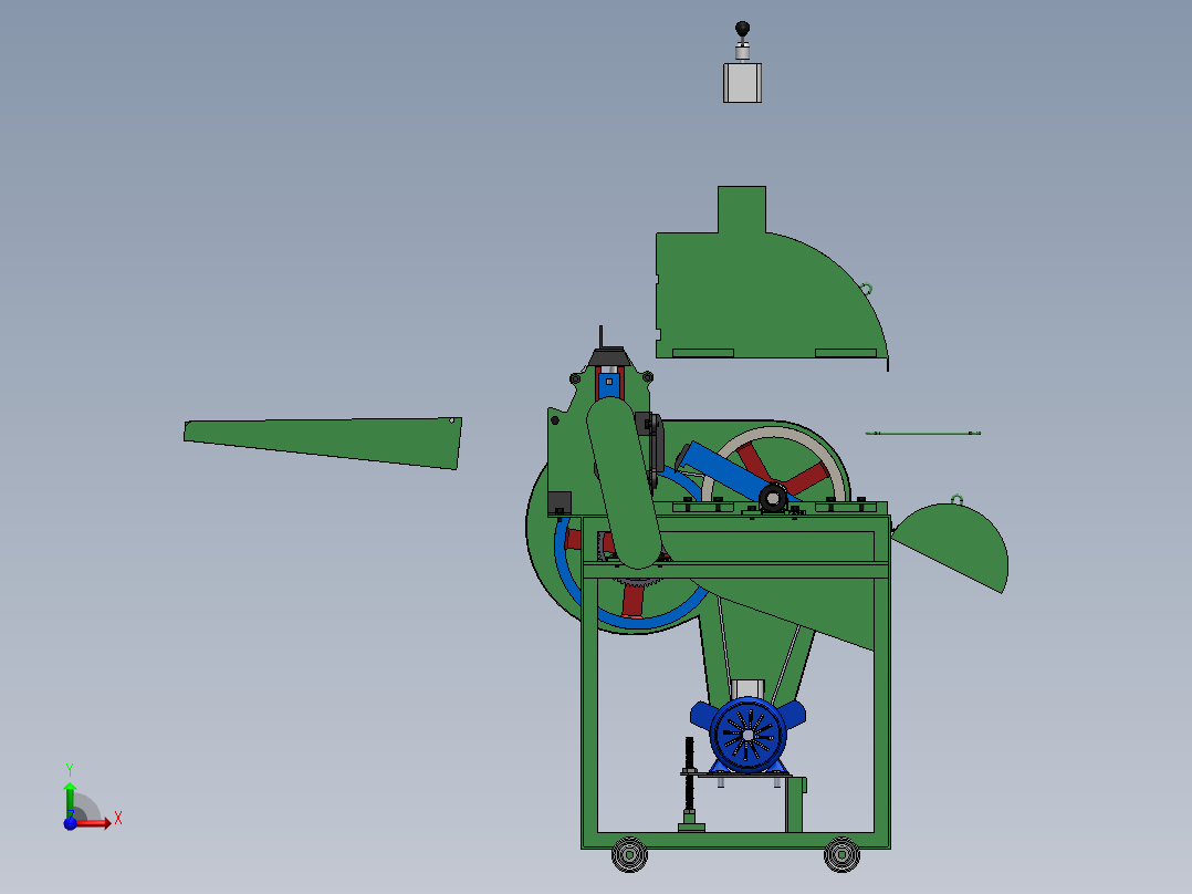 农业机械、播种机前视图