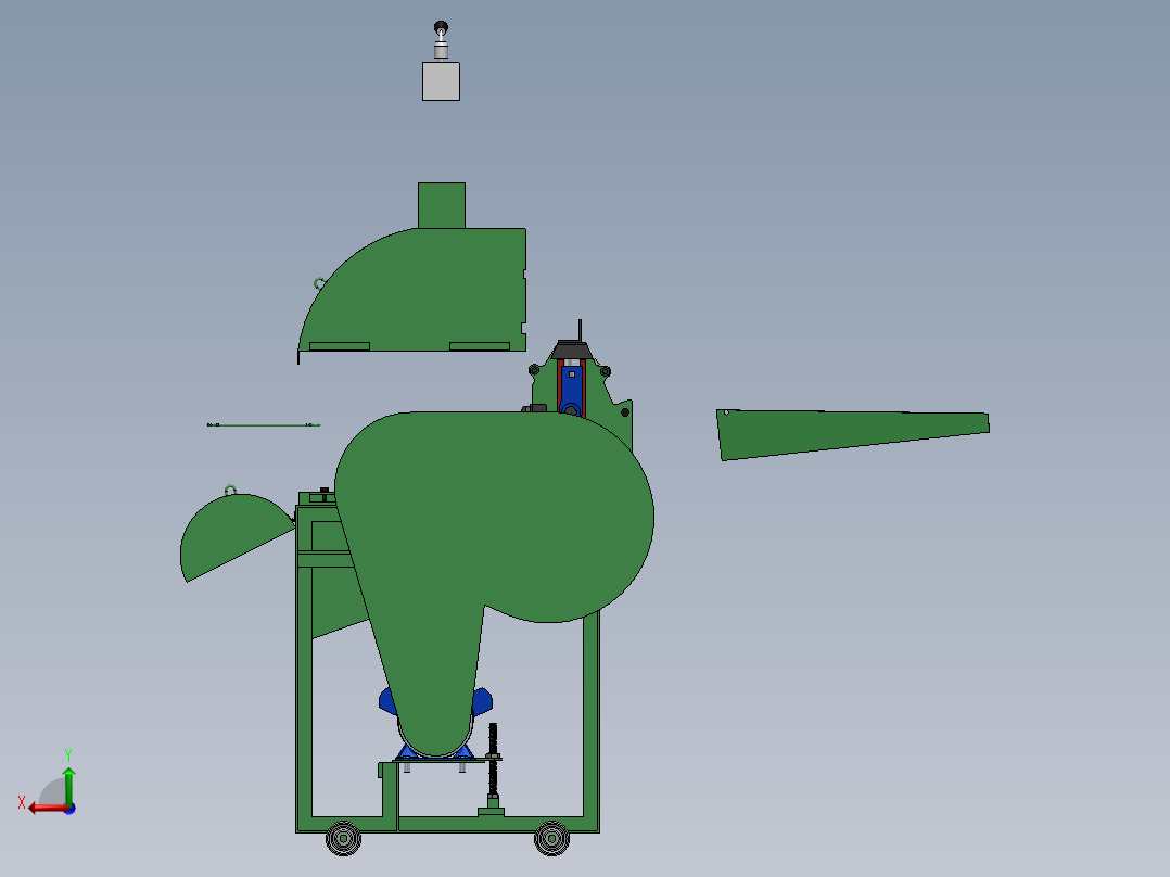 农业机械、播种机后视图