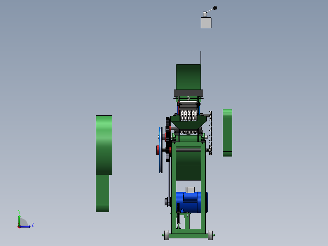 农业机械、播种机左视图