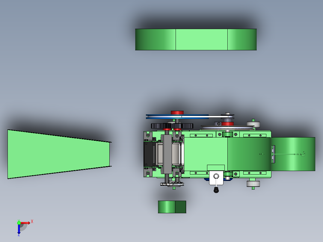 农业机械、播种机俯视图