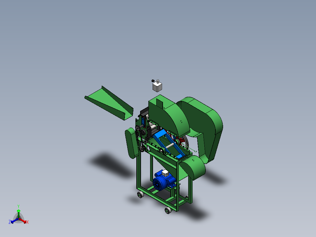 农业机械、播种机正等轴测图