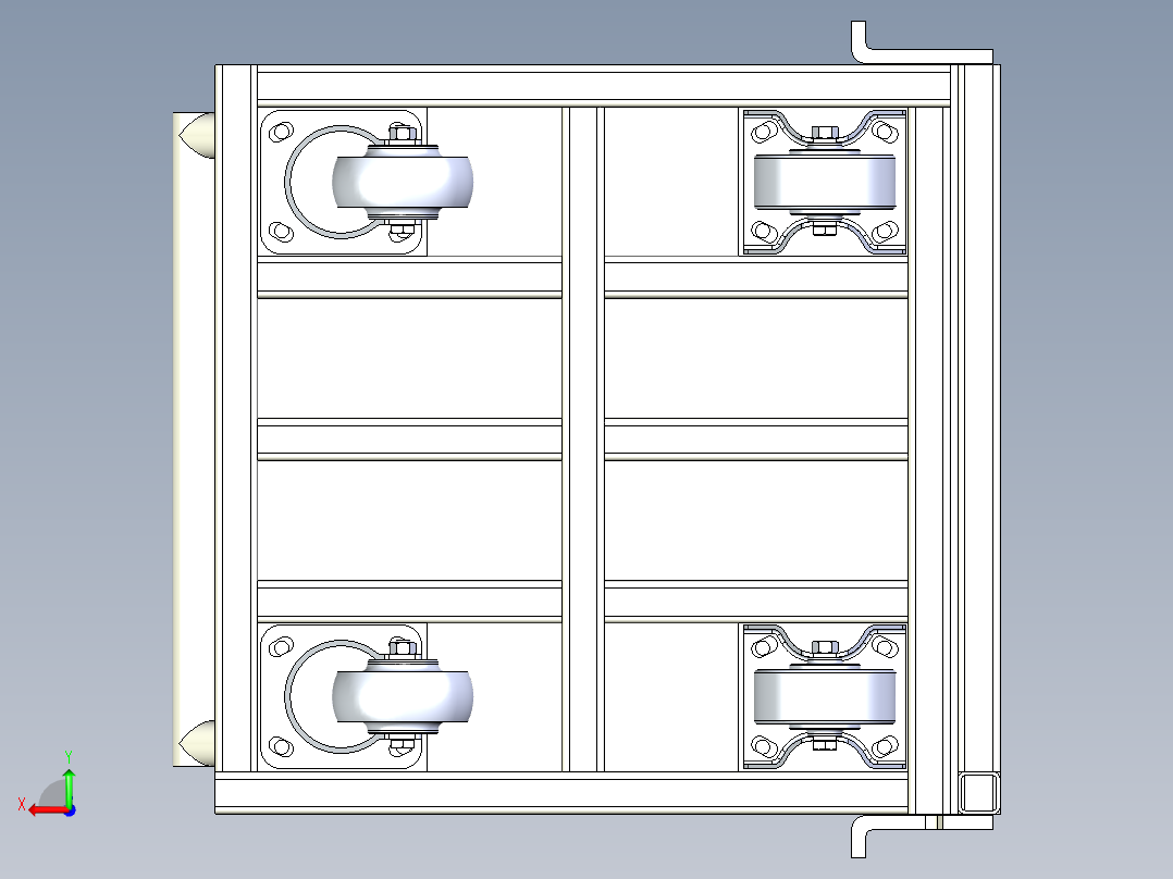 接球小车后视图