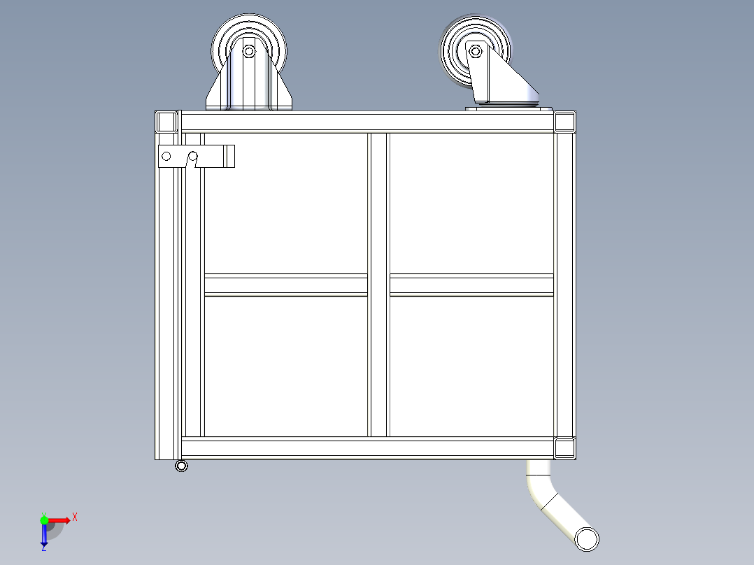 接球小车俯视图