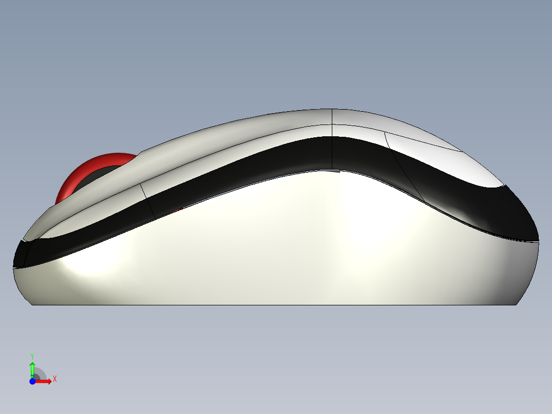 办公鼠标前视图