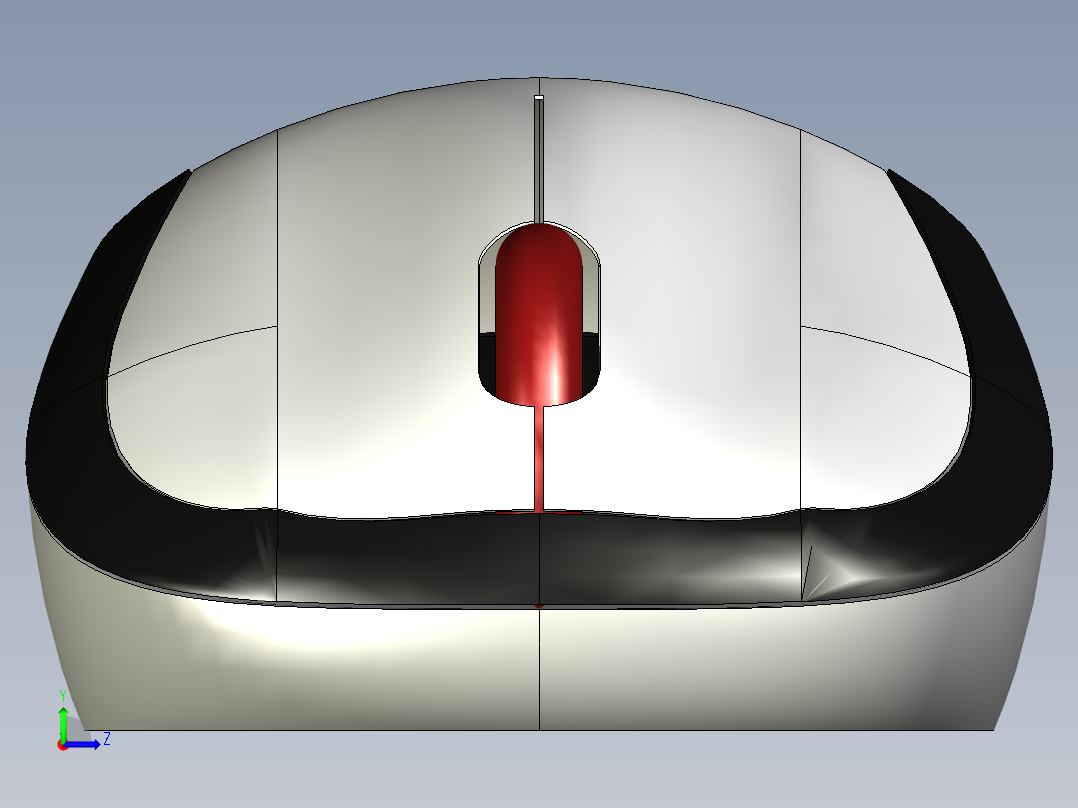 办公鼠标左视图