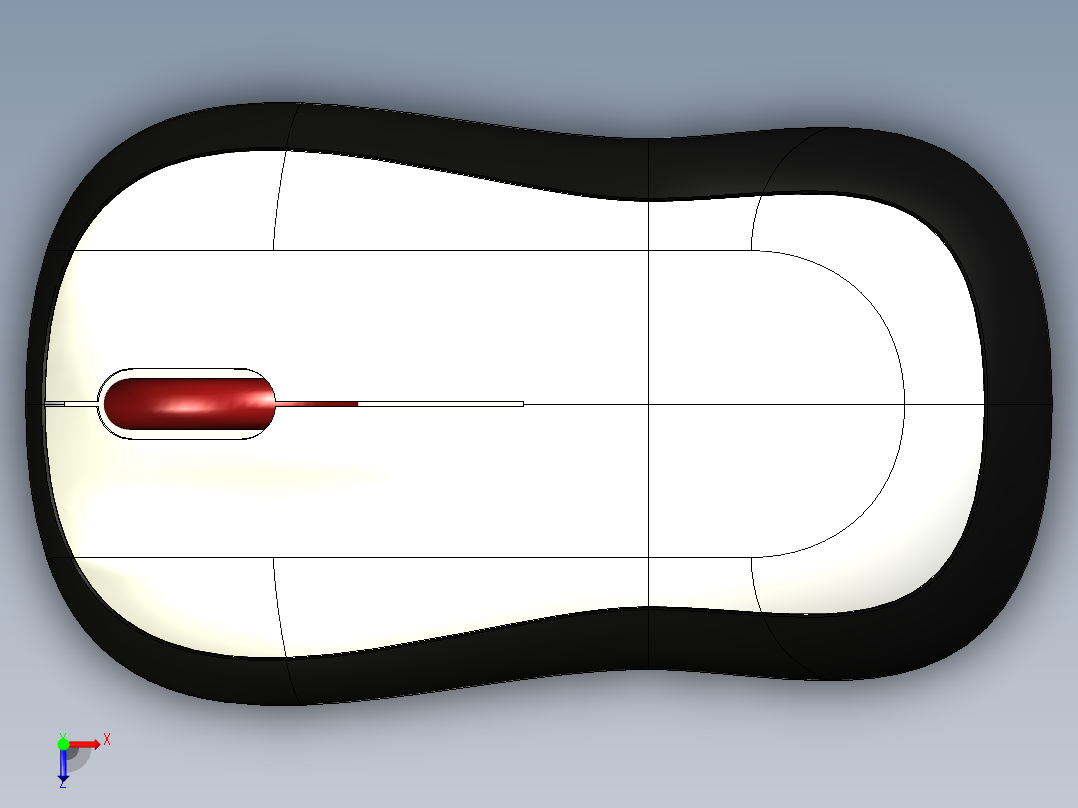 办公鼠标俯视图