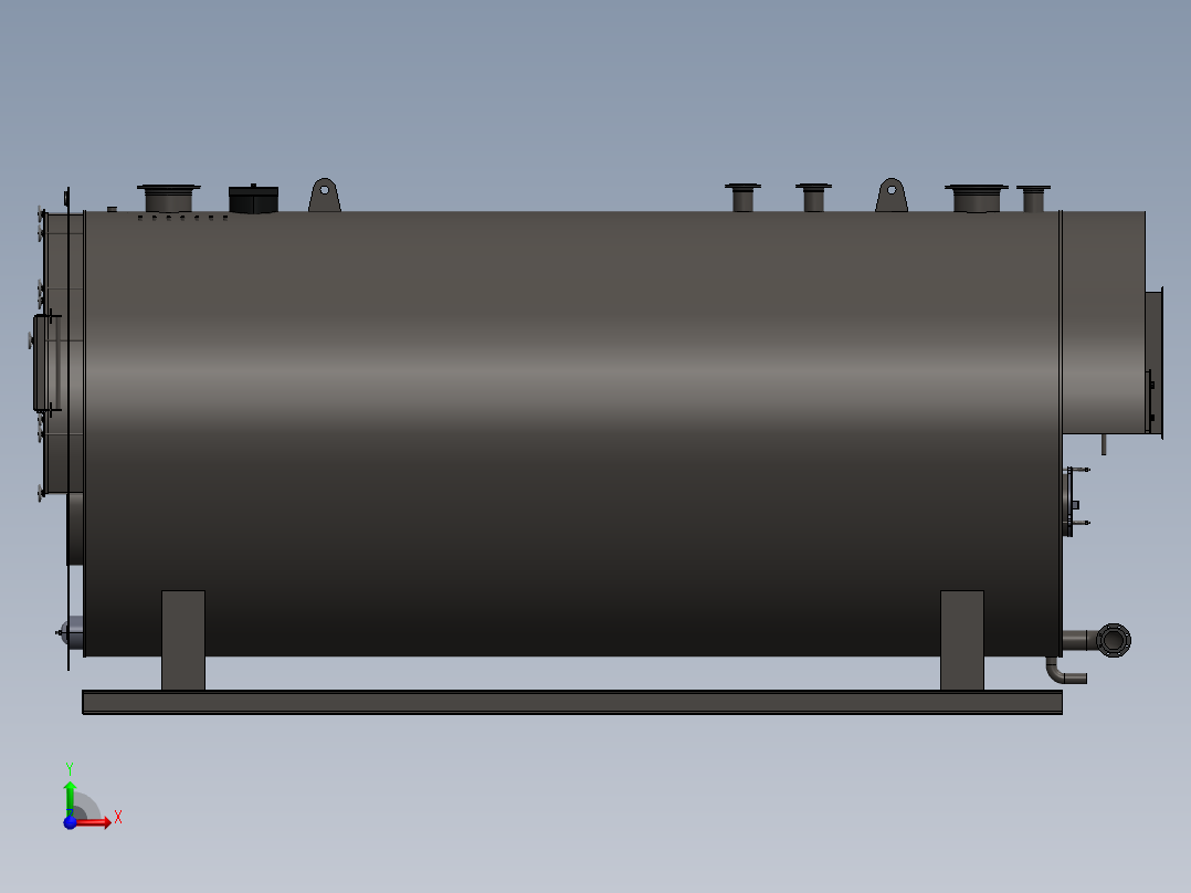 压力容积、clw350s锅炉前视图